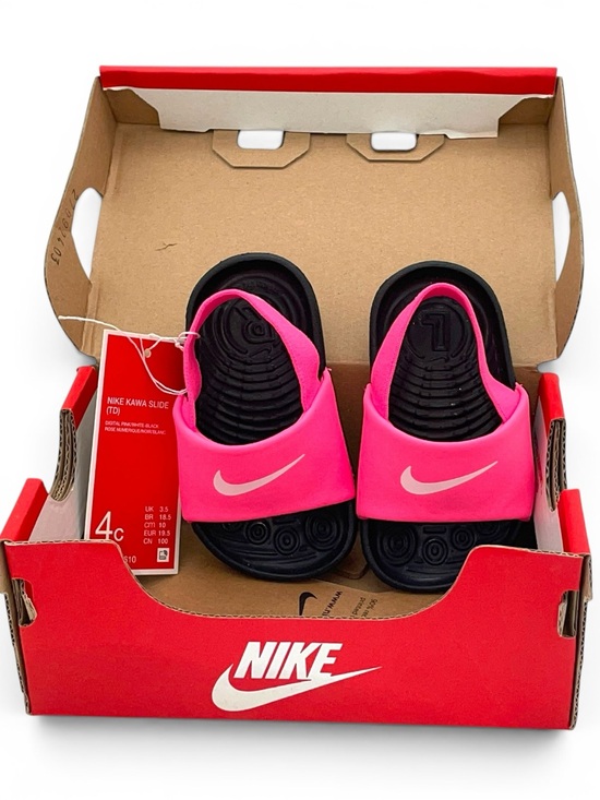 Nike Other - Nike Kawa Slide TD Toddler Sandals Pink Black Size 4C NWT